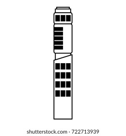 futuristic building isolated icon