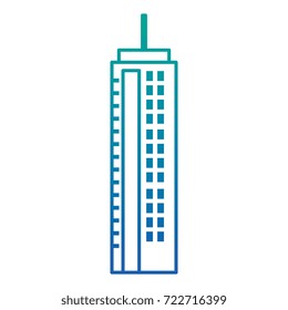 futuristic building isolated icon