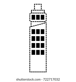 futuristic building isolated icon
