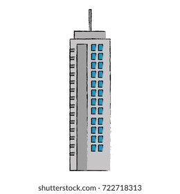 futuristic building isolated icon