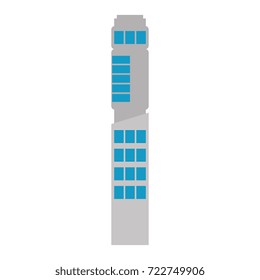 futuristic building isolated icon