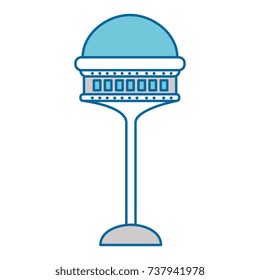 futuristic building isolated icon