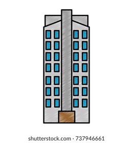 futuristic building isolated icon