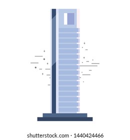 futuristic building urban tower icon