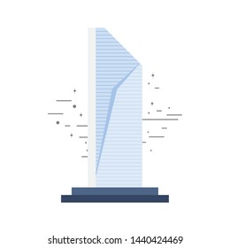 futuristic building urban tower icon