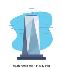 futuristic building urban tower icon