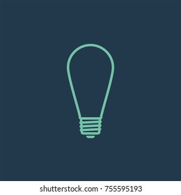 Futuristic bulb icon stock vector illustration flat design