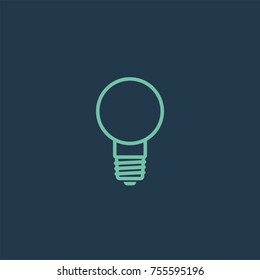 Futuristic bulb icon stock vector illustration flat design