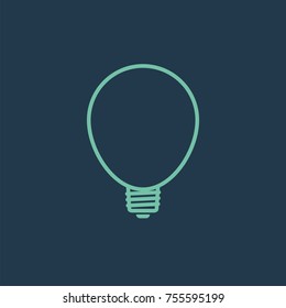 Futuristic bulb icon stock vector illustration flat design