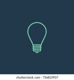 Futuristic bulb icon stock vector illustration flat design