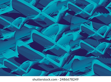 Futuristic camouflage background in cold tonality for textiles or interiors. Creative background, such as underwater world for backgrounds or textures, fashion trends, business concepts, covers, tiles