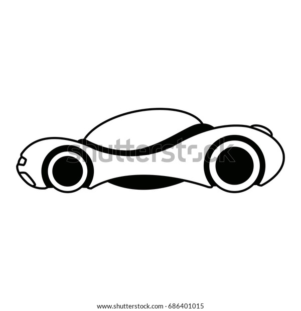 futuristic car\
vehicle smart autonomous side\
view