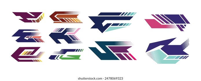 Futuristic Car Wrap Sticker Set