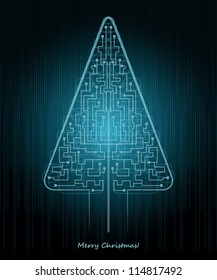 Futuristic christmas card