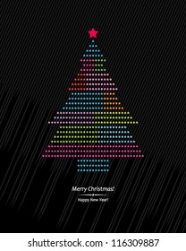 Tarjeta de Navidad futurista