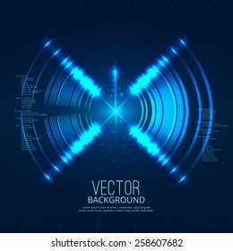 Futuristic circle abstract background. Vector illustration