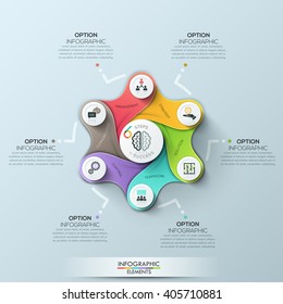 Futuristic circle business template. Vector illustration. Can be used for workflow layout, diagram, number options, web design, infographics and timeline.
