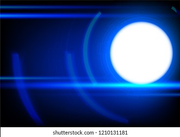 Futuristic circle and glowing light concept