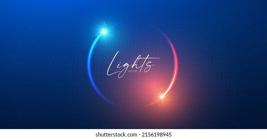 Futuristic circle motion light effect. Si fi abstract backgroud. Fluid color space svg