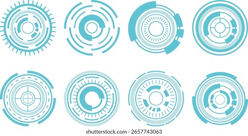 Futuristic Circle Vector a modern design with high-tech circular elements—ideal for sci-fi, tech, or digital-themed projects.