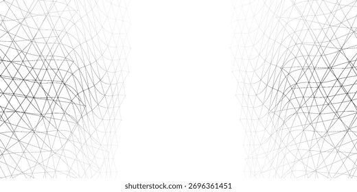 Onda circular futurista. Vetor branco ciberespaço. Onda de som de música abstrata com pontos. Partículas em movimento preto sobre um fundo branco