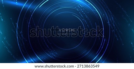 Futuristic circles lines glowing speed movement background. Vector illustration