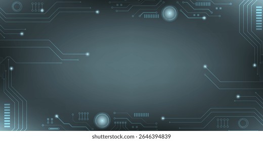 Um circuito futurista tecnologia de fundo azul digital abstrato brilhante eletrônico moderno, Este conteúdo foi criado usando ferramentas de desenho vetorial e software, não gerado pela IA