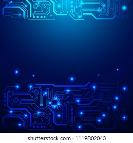 Futuristic circuit board background, Digital technology concept