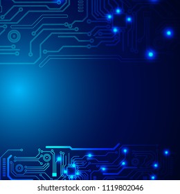 Futuristic circuit board background, Digital technology concept