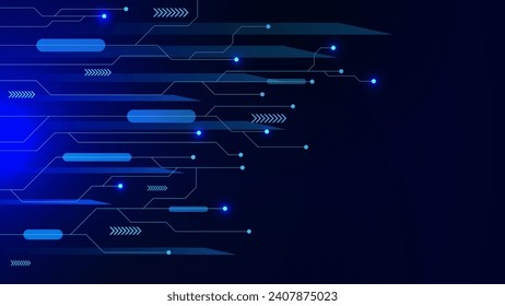 Tarjeta de circuito futurista para alta tecnología informática. Antecedentes del concepto de redes digitales y comunicación social. Ilustración vectorial.