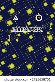 Diseño de red de Tablero de circuito futurista
