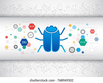 Futuristic circuit board on the grey background. Digital technology protection concept. Hacking and ciber crimes data security.