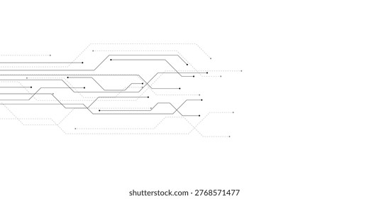 Futuristic circuit board pattern vector, abstract digital technology background .