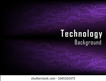 Futuristic circuit line with dark zone, Technology abstract and communication concept, Vector illustration.
