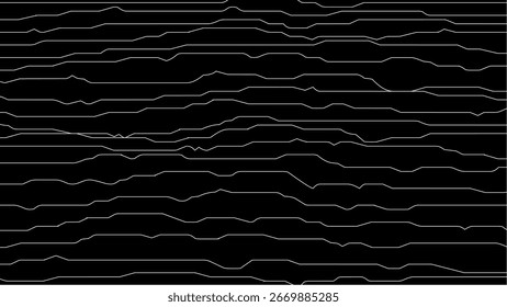 Vector futurista de la línea del circuito con el modelo digital abstracto de la red en negro, diseño cibernético minimalista para el Fondo de pantalla, el cartel, el Anuncio de la tecnología, o la interfaz moderna