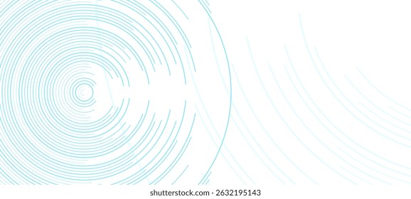 Fondo de líneas digitales circulares futuristas. Líneas circulares azules Anuncio de tecnología futurista abstracto.