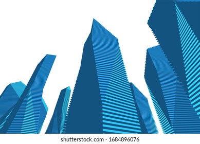Futuristic city. Architecture vector illustration
