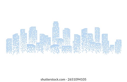 Futuristic city blue color, digital theme, architecture background, wallpaper interior.