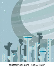 futuristic city building