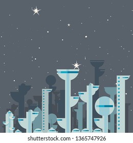futuristic city building