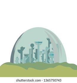 futuristic city building