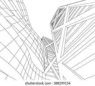 futuristic city buildings