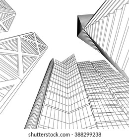 futuristic city buildings