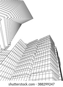 futuristic city buildings