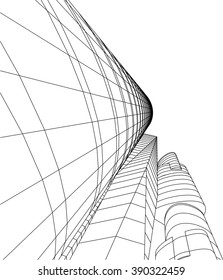 futuristic city skyscrapers background