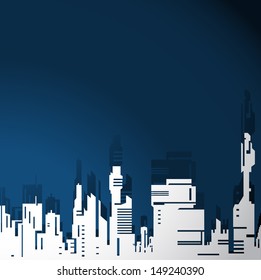 FUTURISTIC CITY / Vectorial illustration easy for modify.