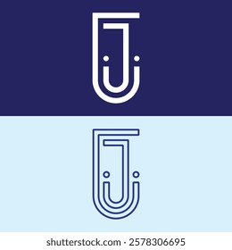 Futuristic clasic latter j logo design