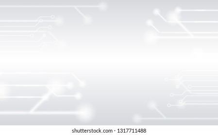 Futuristic clean technology concept background.  white circuit board . white background . vector 