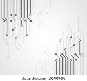 Futuristic clean technology concept,  white paper  technology circuit board. hi-tech, engineering.vector
