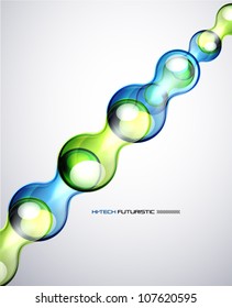 Futuristic color bubbles abstract background